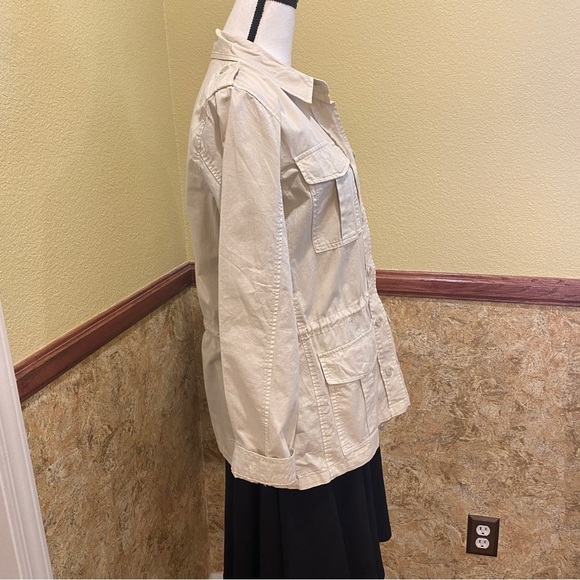 Buffalo David Bitton Women's Jacket Military Utility Style Beige Tan Size Med - Picture 5 of 8